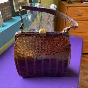 Vintage Bellestone Brown Alligator Handbag